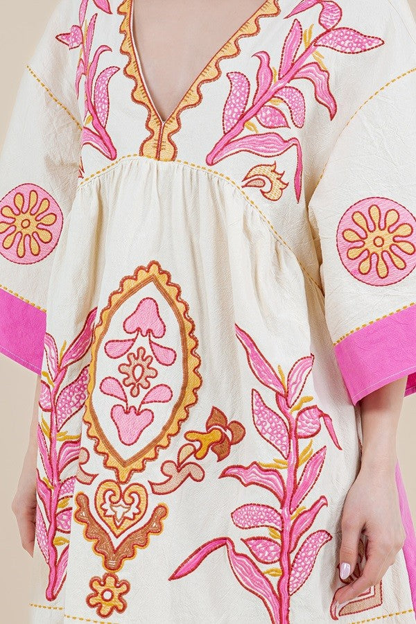 Come Back Home Embroidered Dress