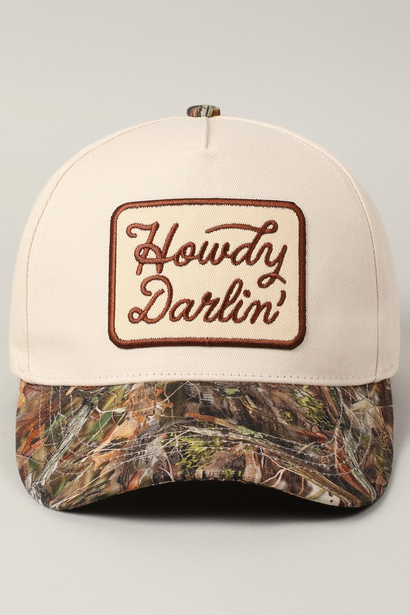 Howdy Darling Embroidered Patch Hat