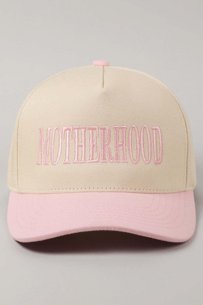 Pink Motherhood Two Tone Embroidered Hat