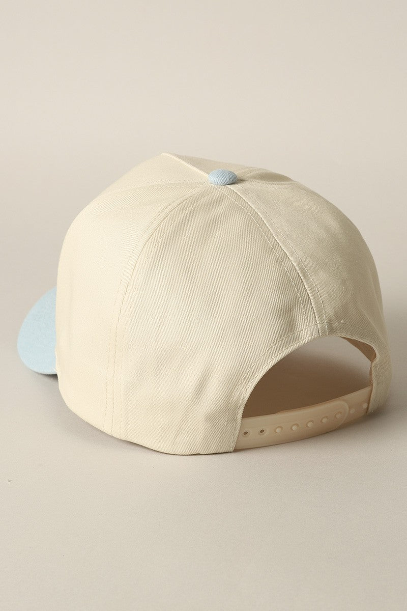 Detailed Cowboy Horse Embroidery Patch Denim Cap