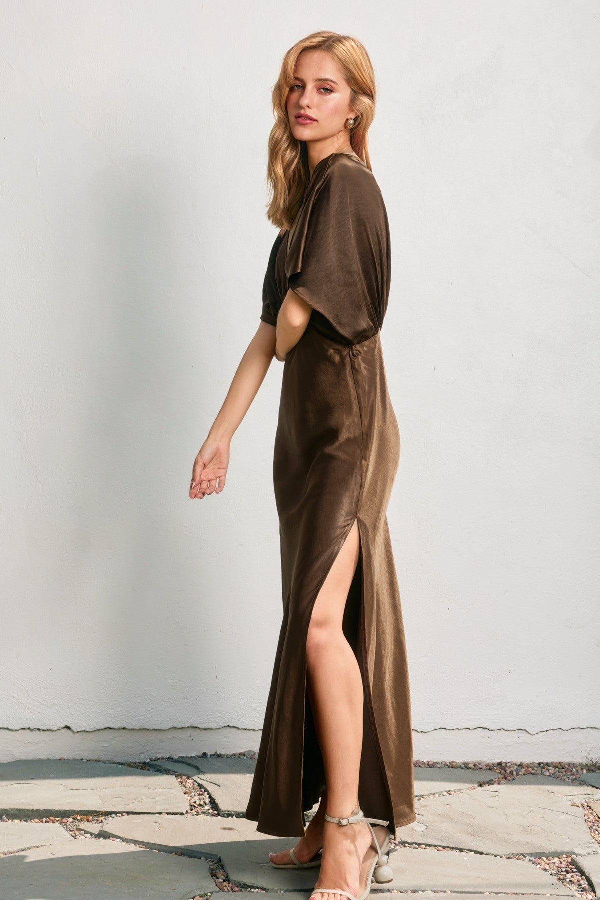 Timeless Radiance Satin Maxi Dress