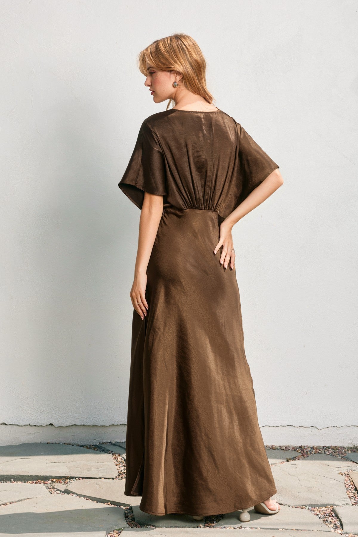 Timeless Radiance Satin Maxi Dress