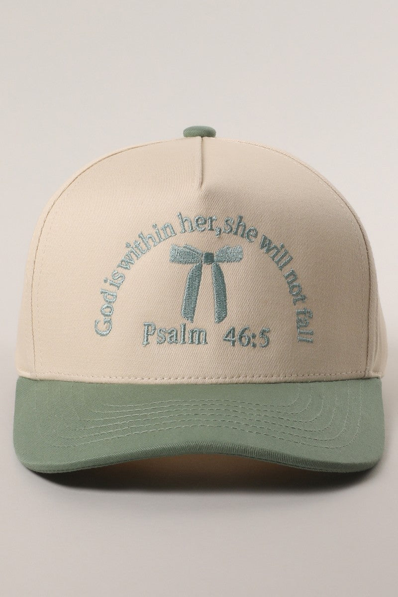Sage Psalm 46:5 Embroidered Hat
