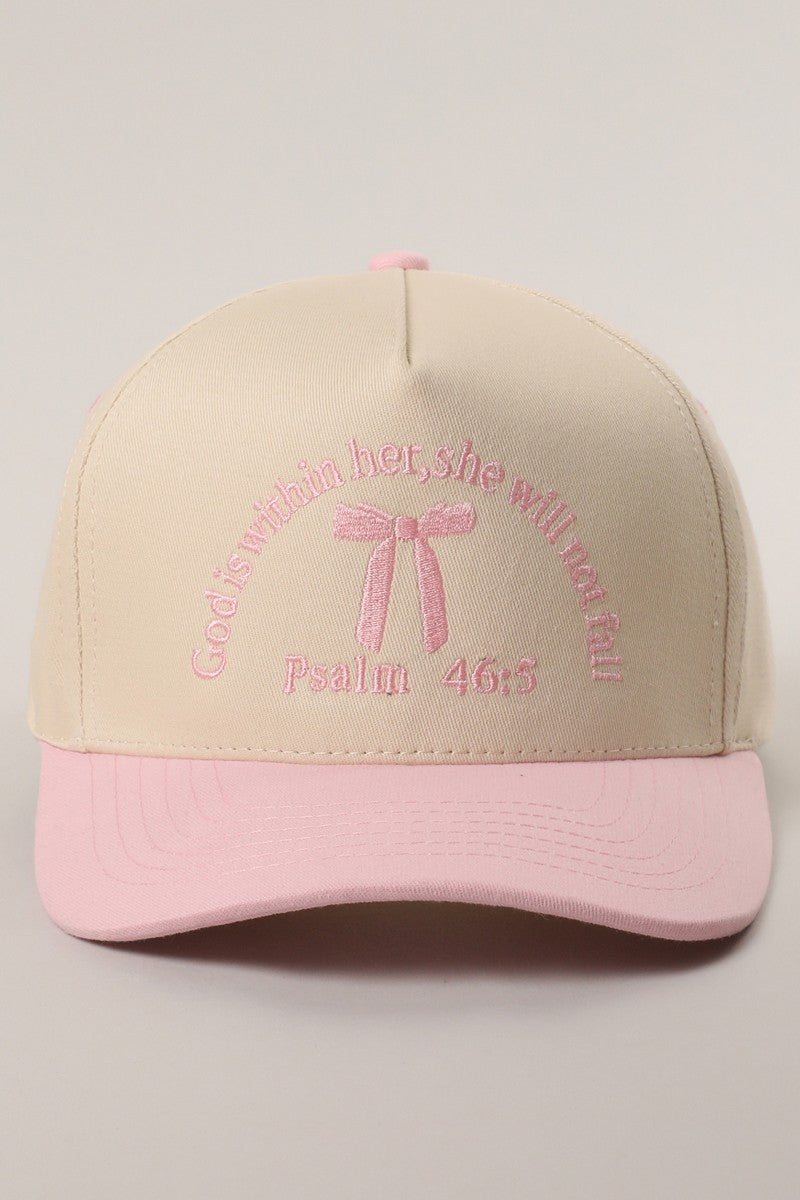 Pink Psalm 46:5 Embroidered Hat