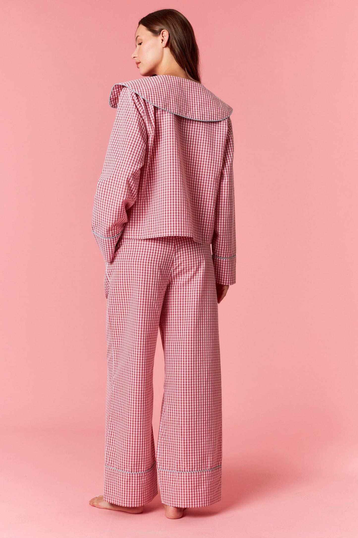 Red Gingham Bow Tie PJ Set