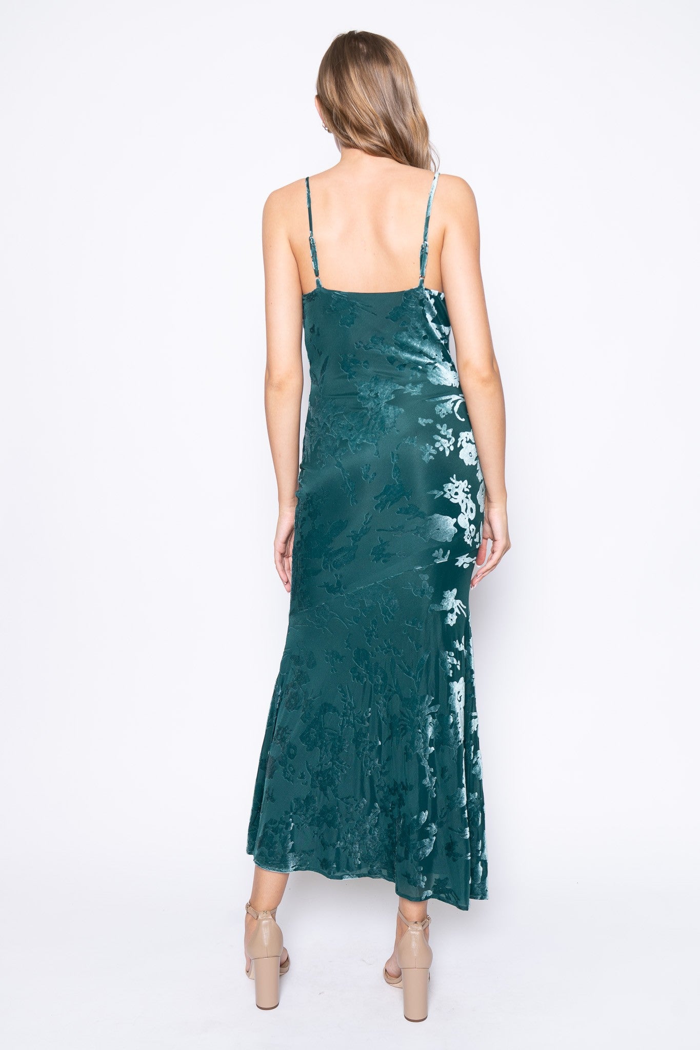 Teal Ever After Velvet Maxi Dress