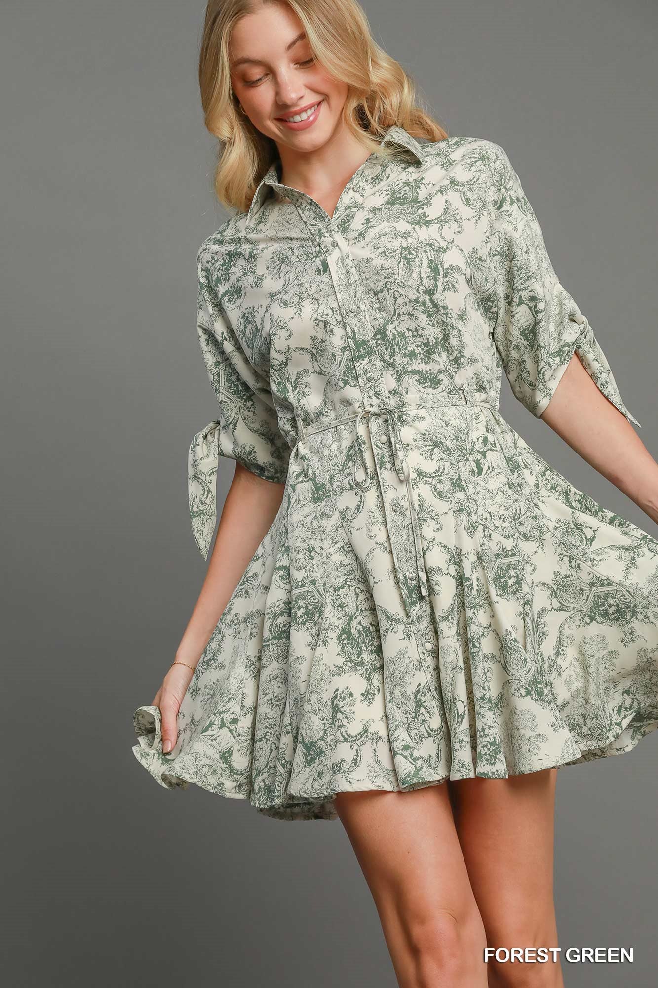 Garden Toile Olive Dress