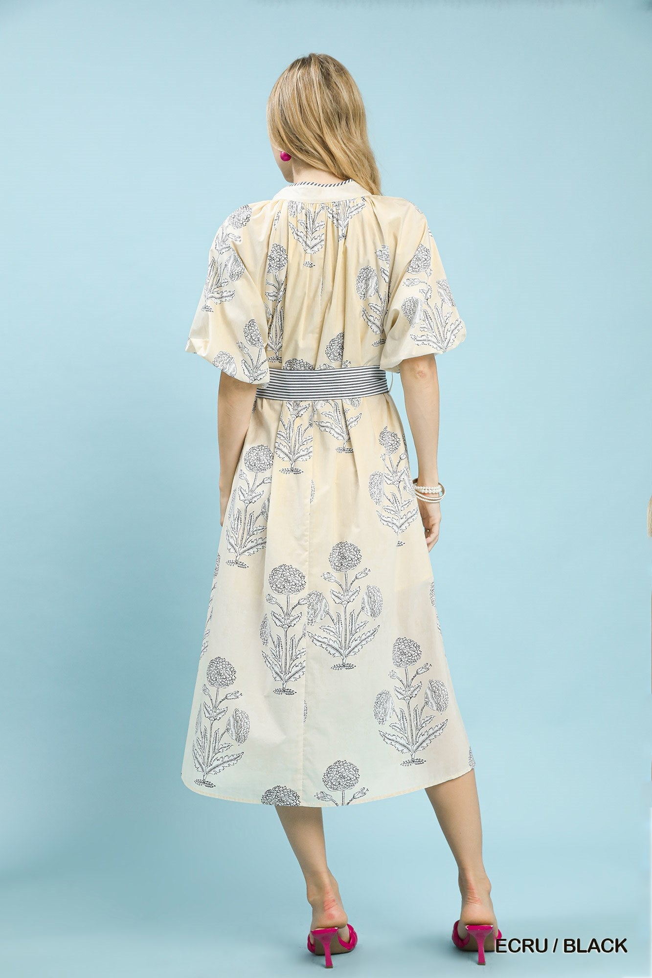Floral Block Print Maxi Dress