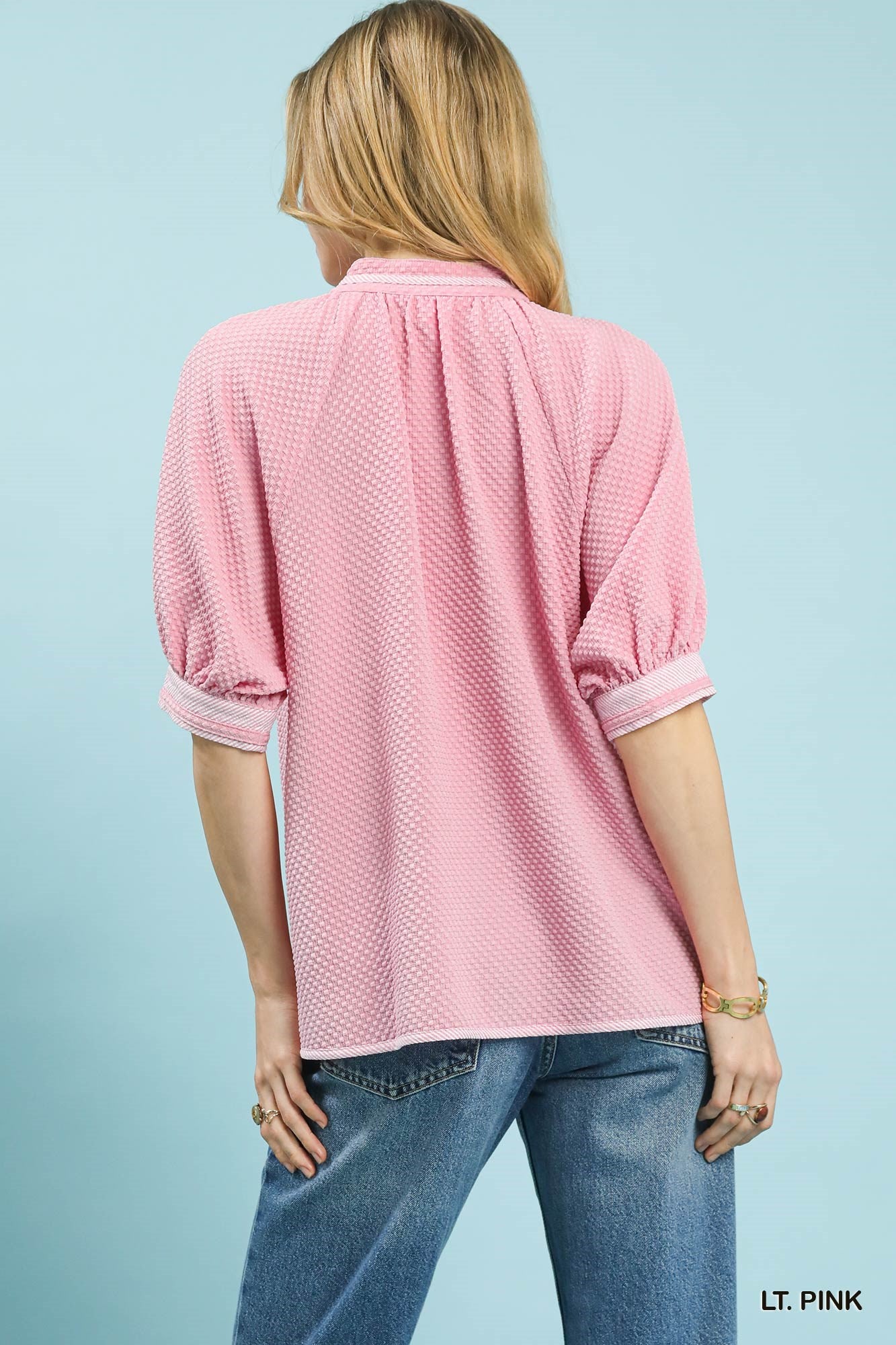 Blush Petal Trim Top