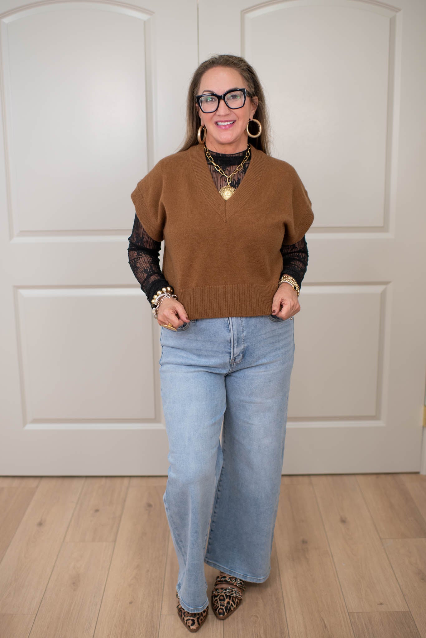 Chestnut Charm Sweater Vest