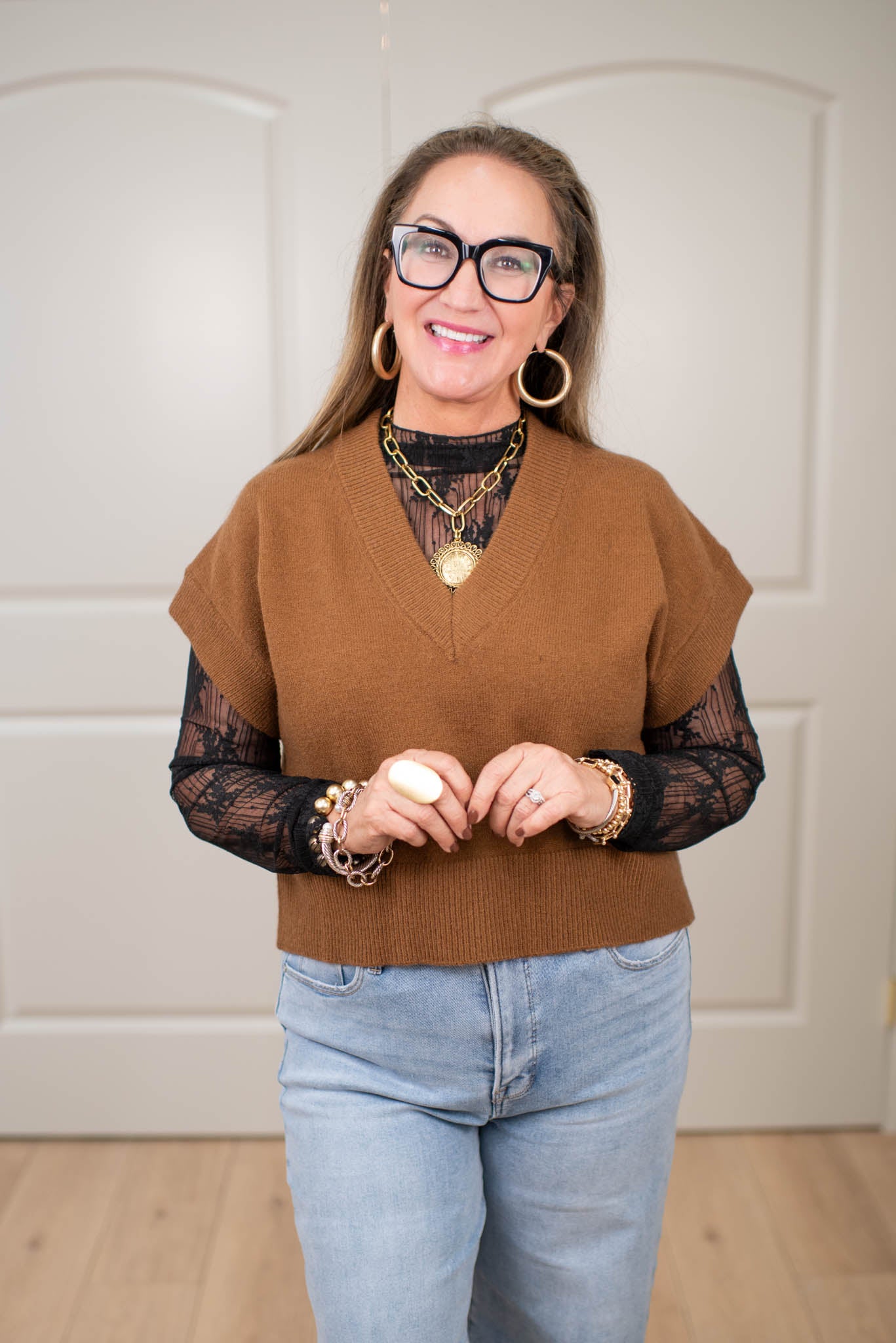 Chestnut Charm Sweater Vest