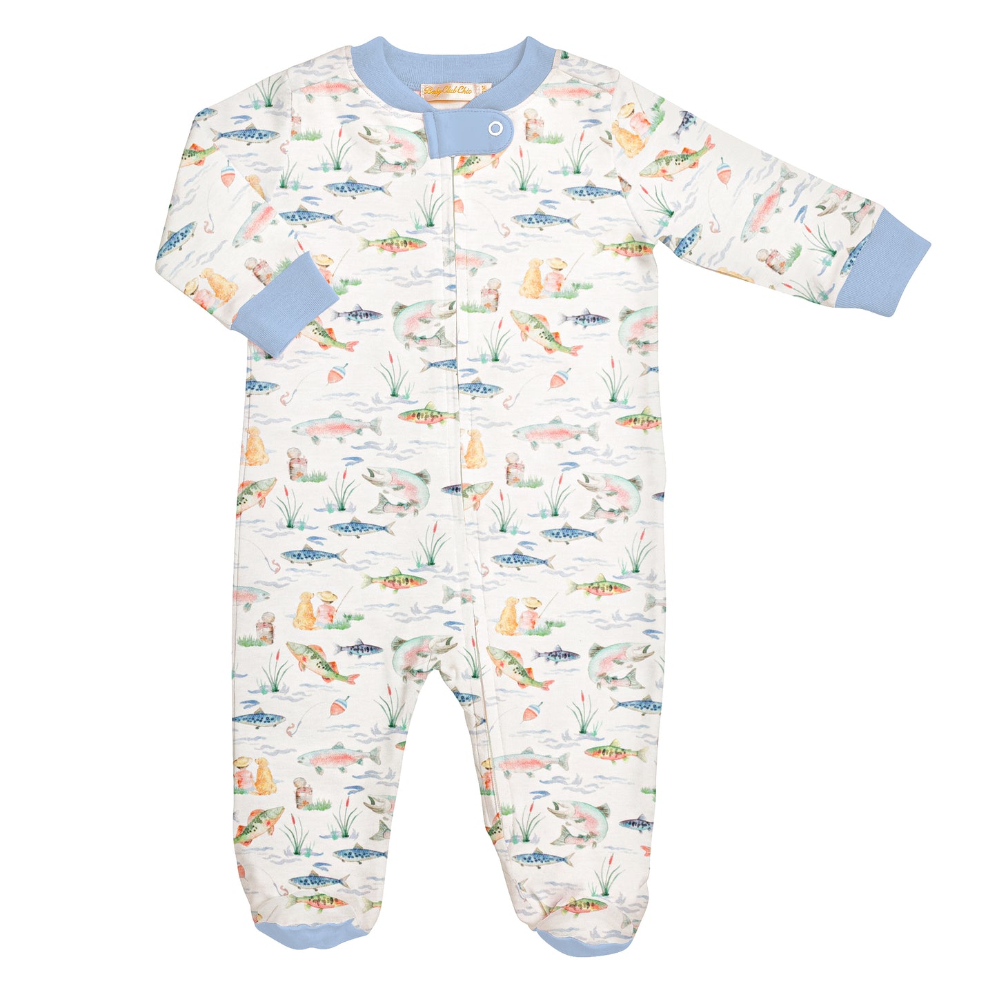 Gone Fishing Zipped Footie
