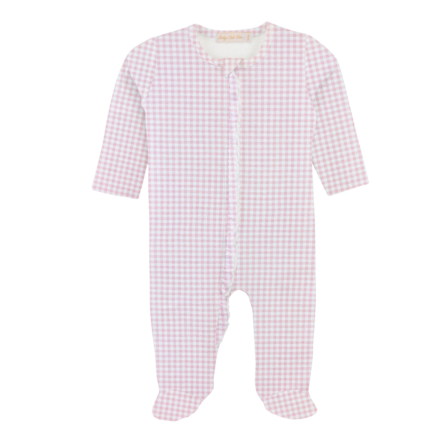 Pink Mini Checkered Footie