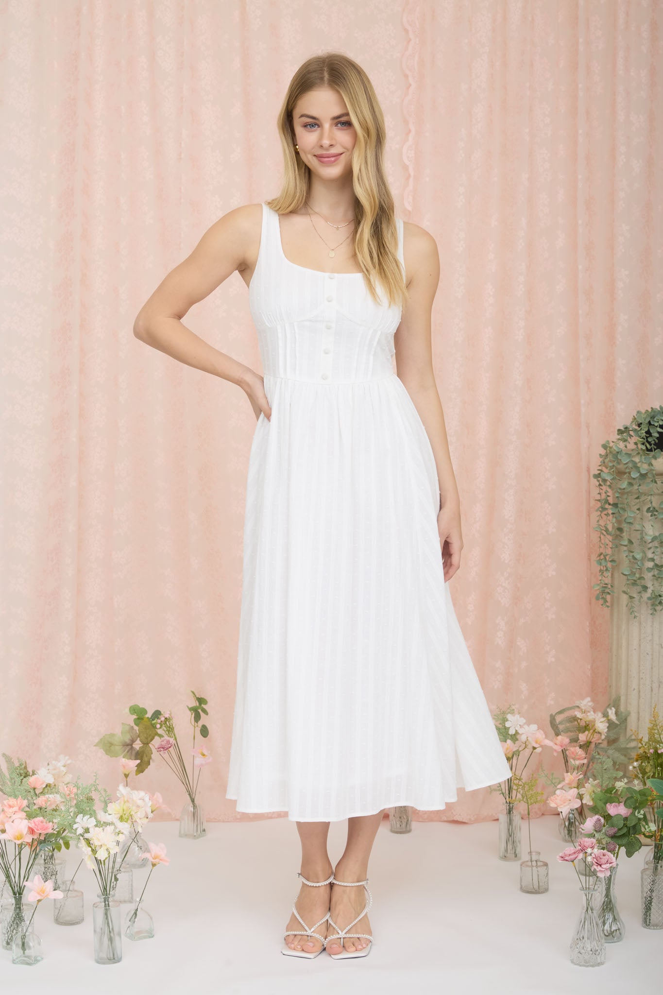 Pure Elegance Midi Dress
