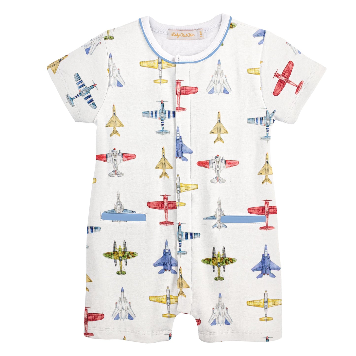 Airforce Romper W/Pipping