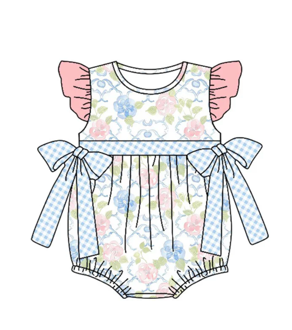 Floral/Bow Ruffle Bubble