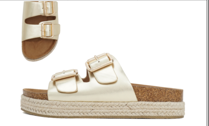 Gold Buckle Sandals