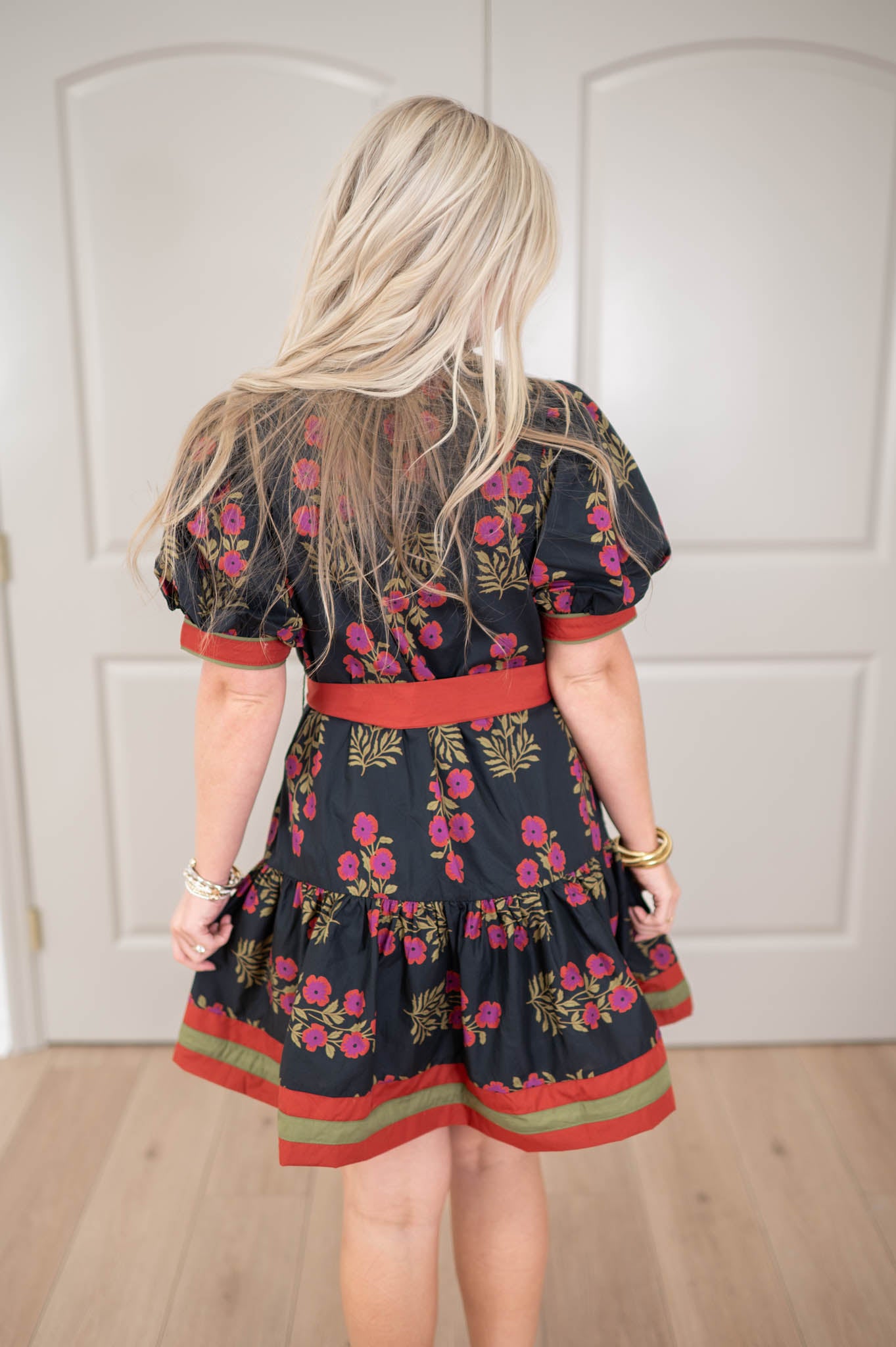 Petal Pop Black Floral Dress