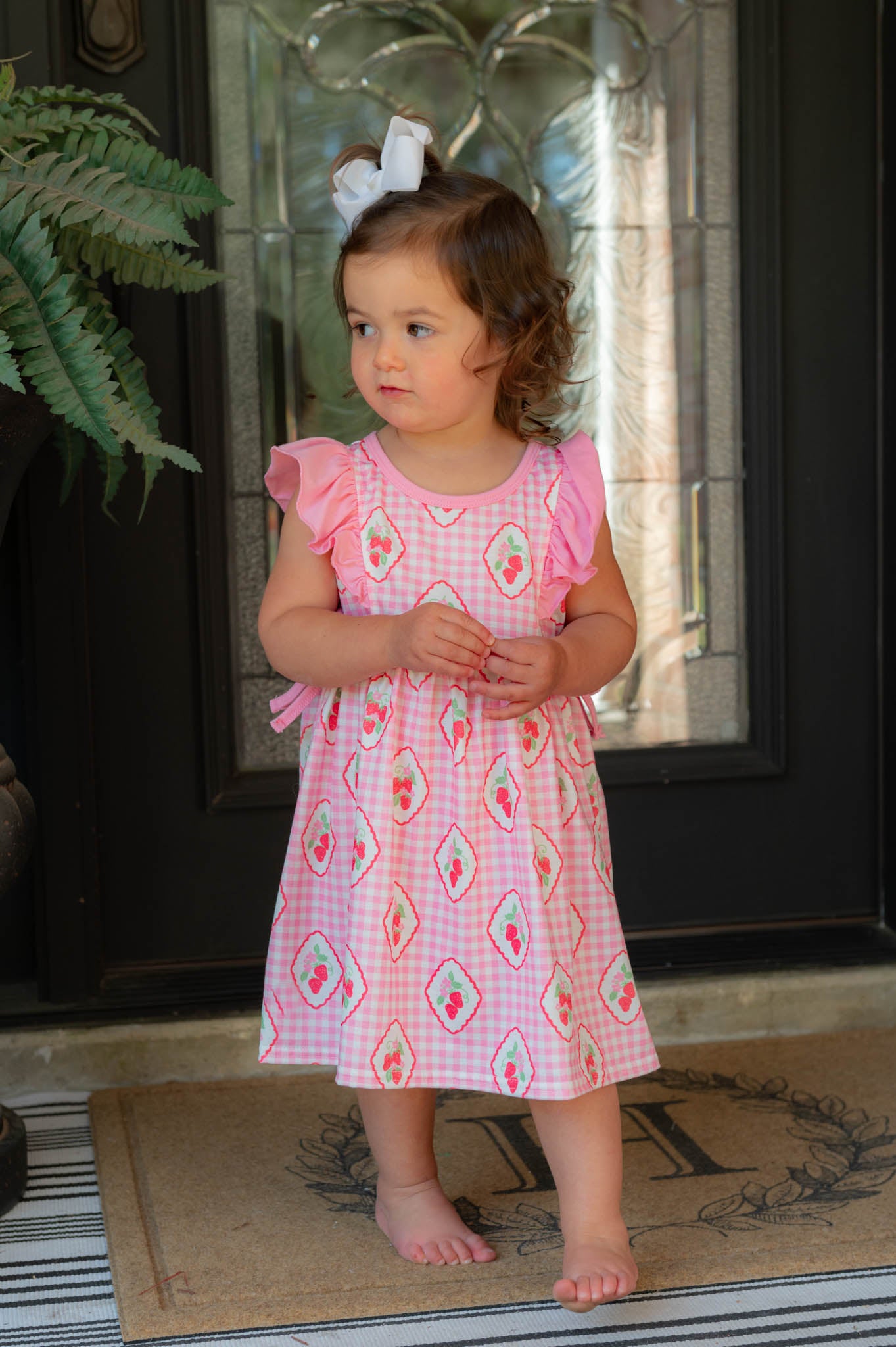 black and pink plaid dress Justice Girls Dress pink black plaid Size 10 knit Retro Drop Waist EUC