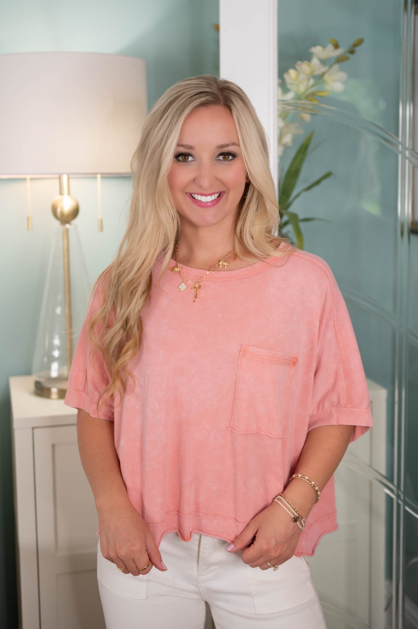 Comfy Core Coral Crop Top