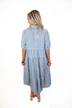 Bay Side Blue/White Striped Maxi Dress