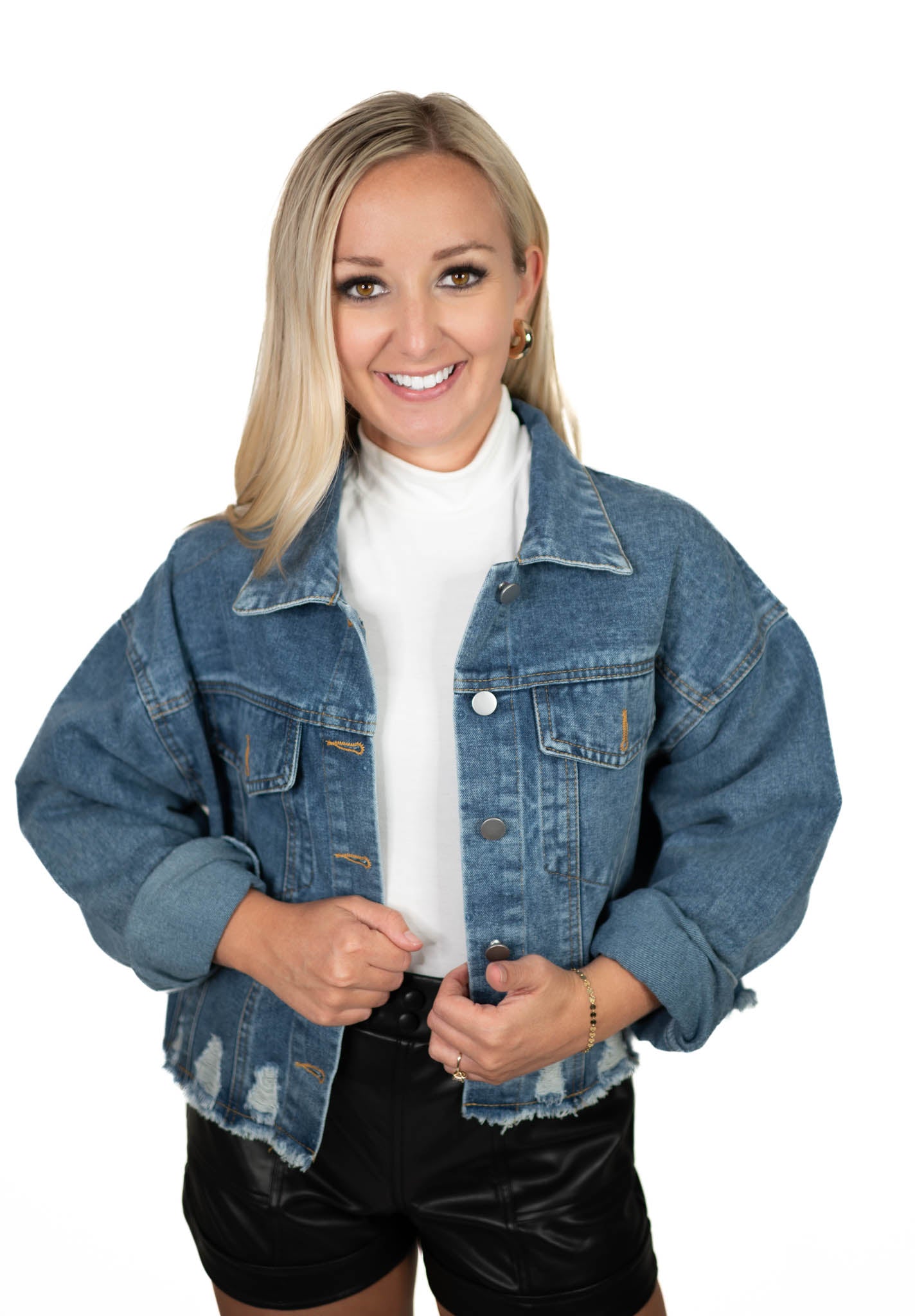 Denim Rhinestone Jacket