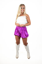 Lavender Shiney Shorts