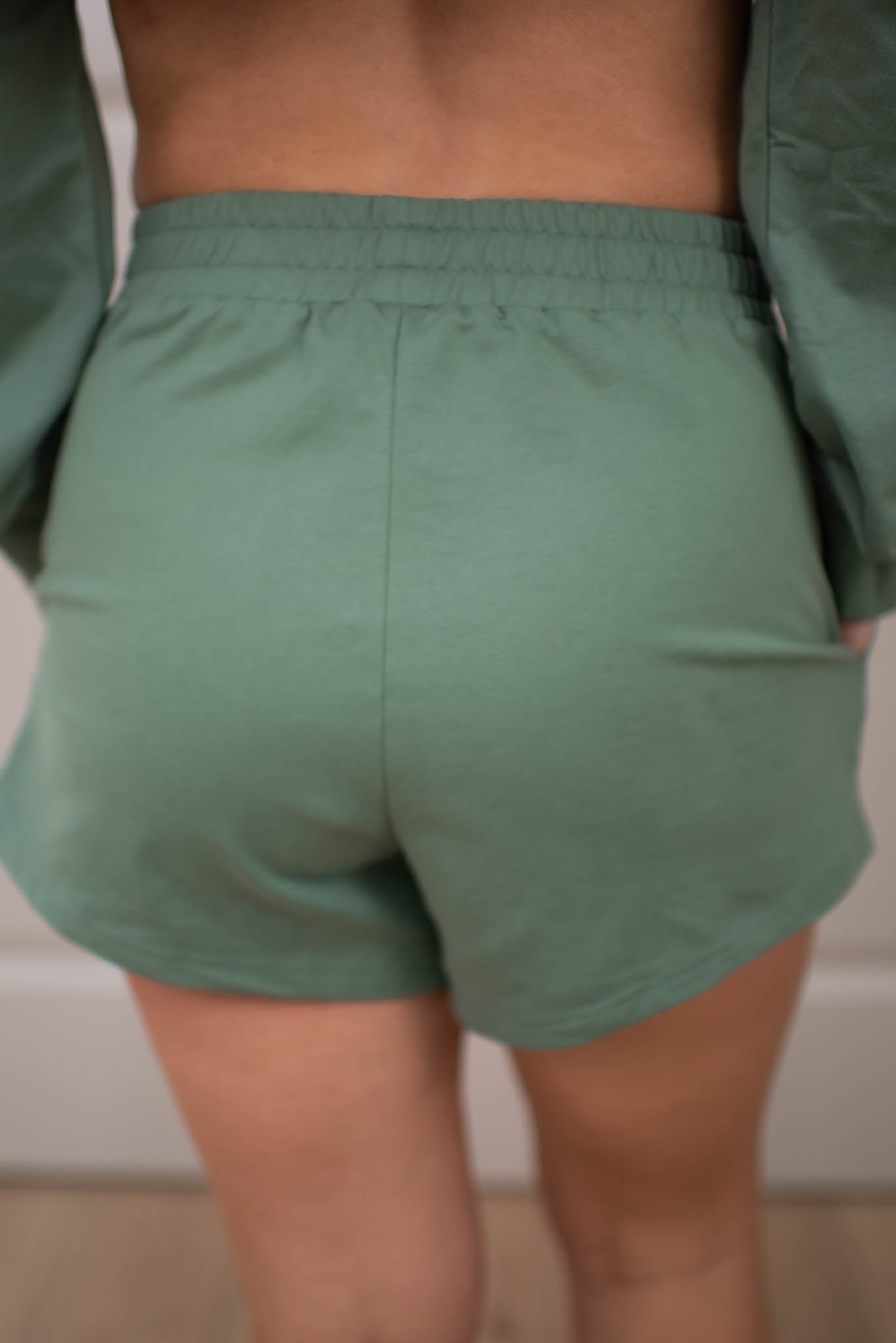 Green Laidback Luxe Shorts