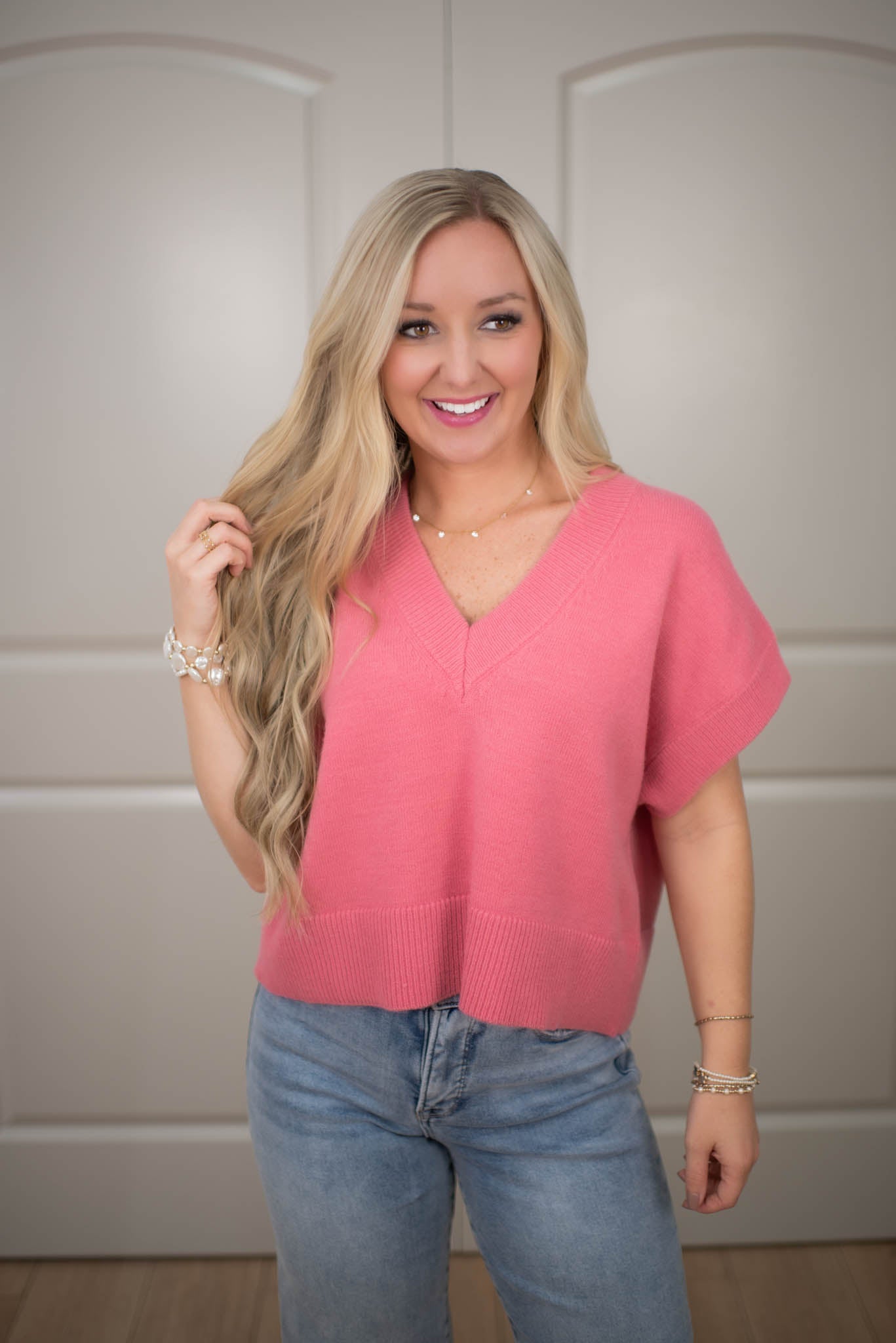 Pink Pop Sweater Vest
