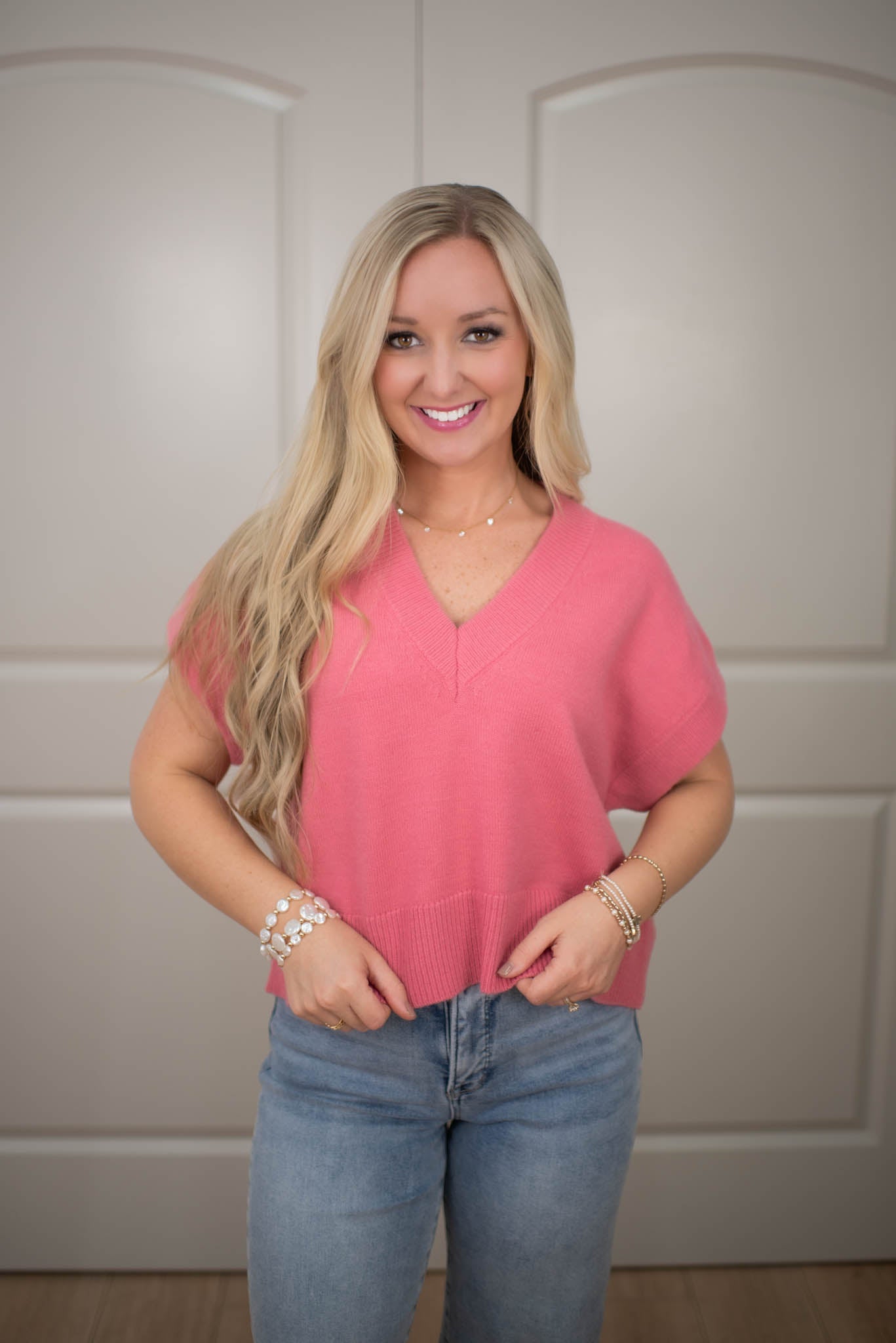 Pink Pop Sweater Vest