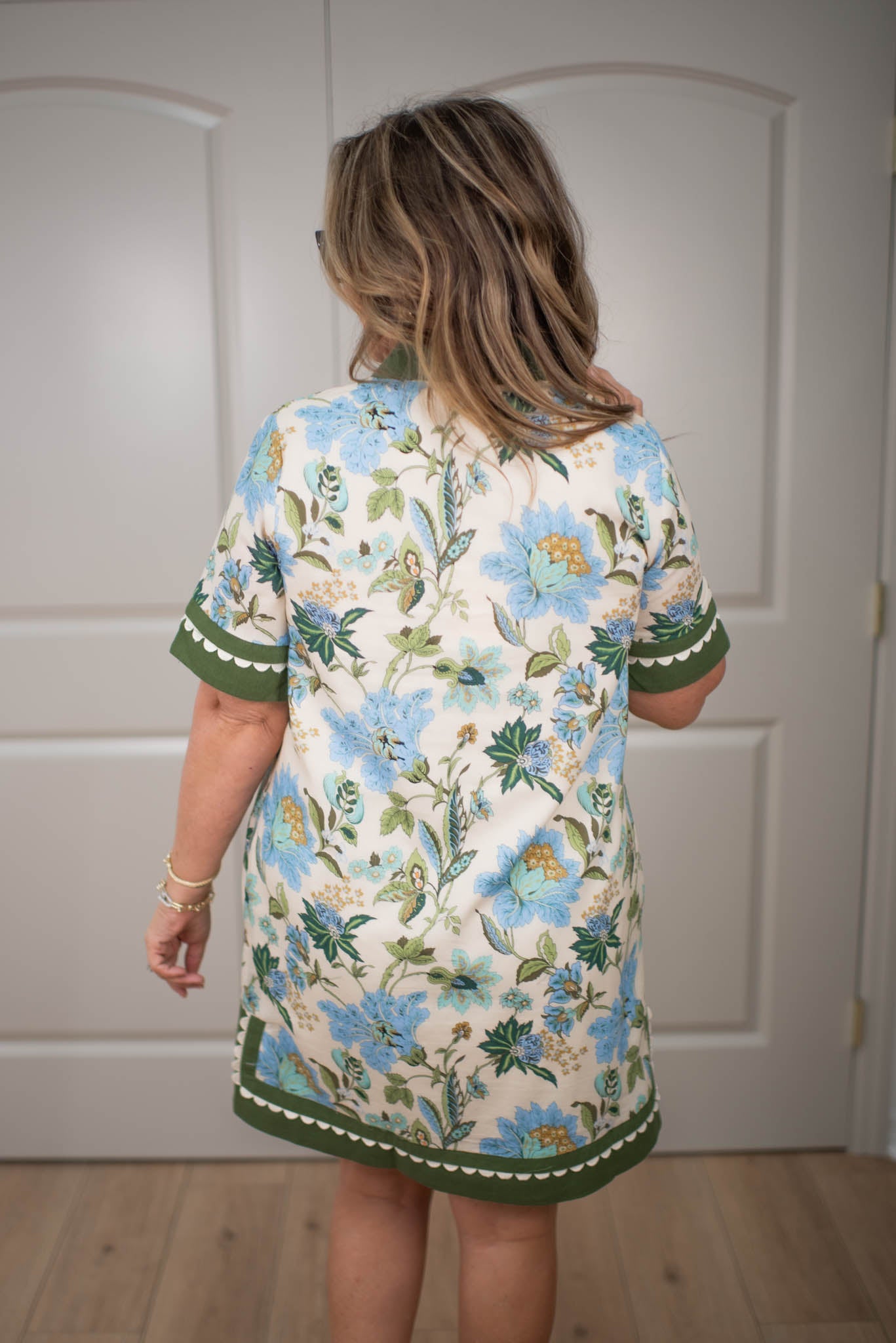 Floral Charm Blue/Green Dress