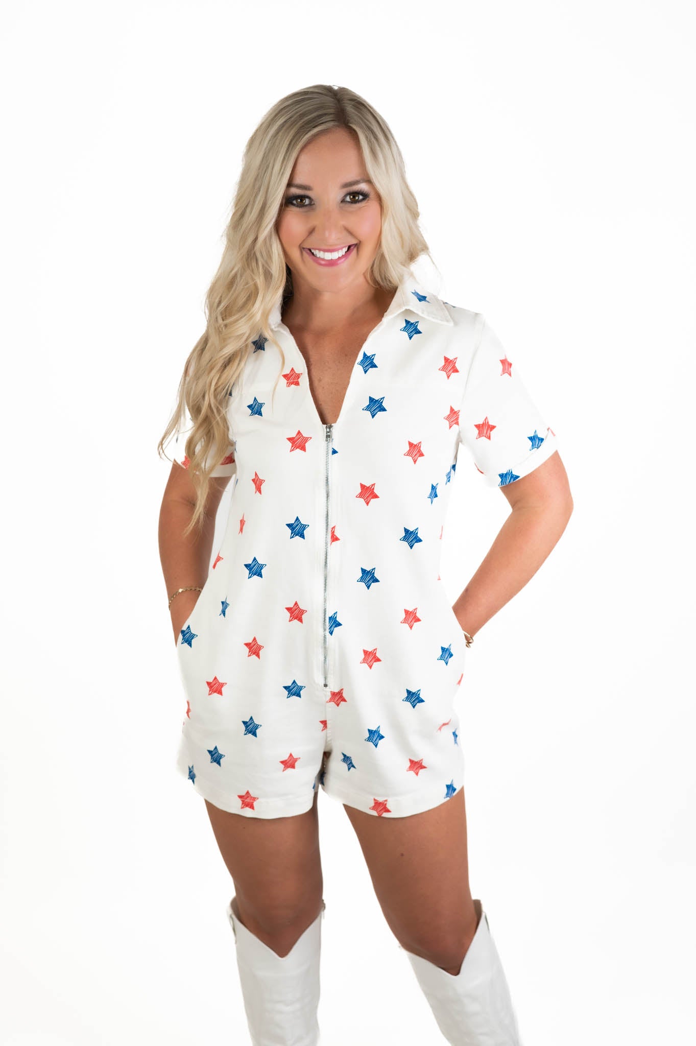 Star Spangled Babe Romper