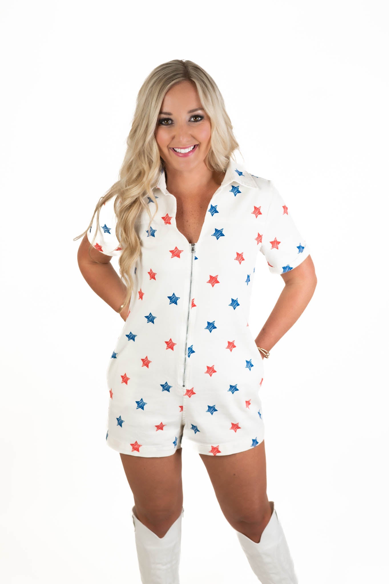 Star Spangled Babe Romper