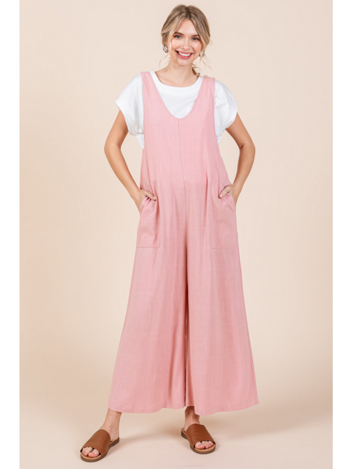One & Done Pink Jumpsuit