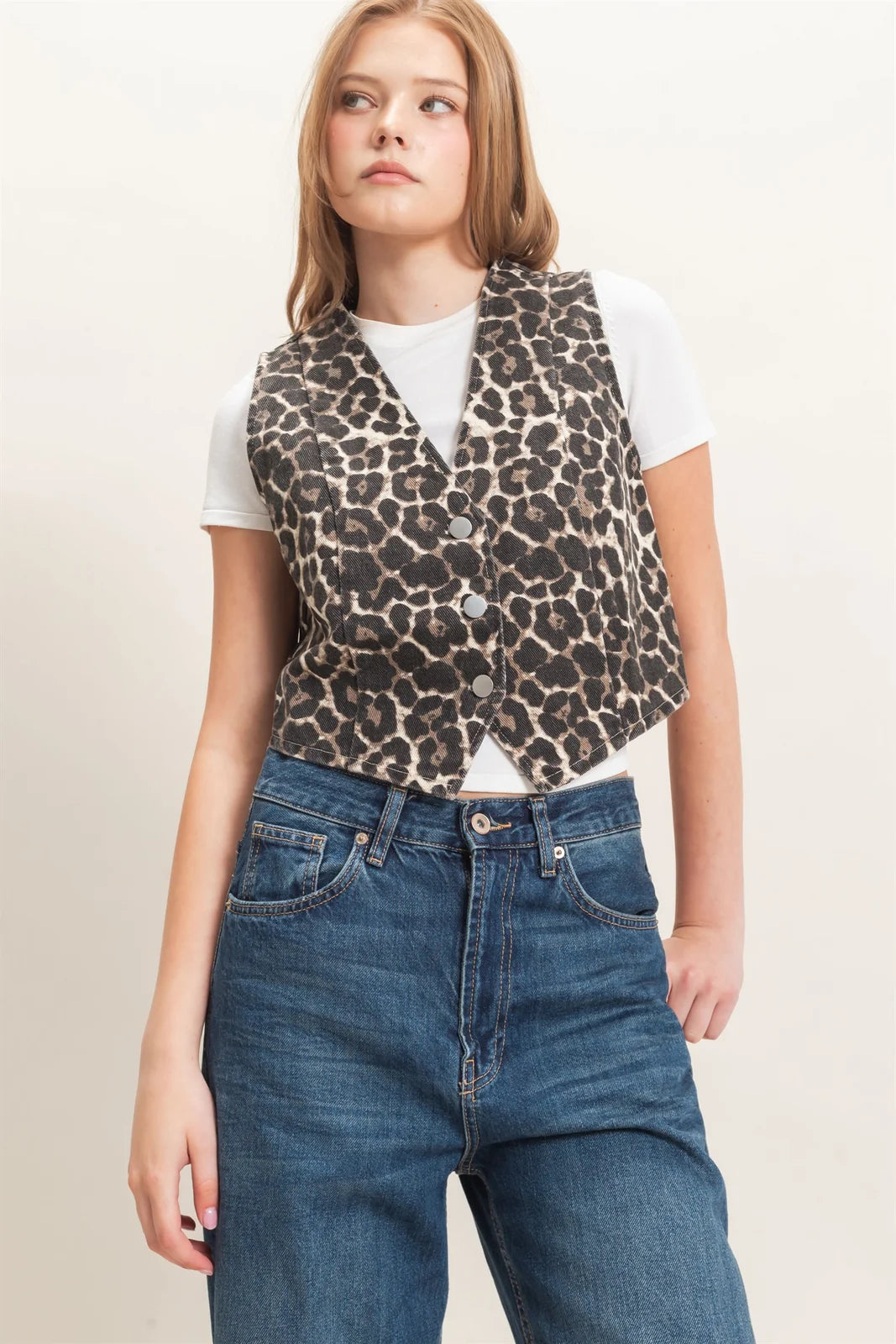 Spotted in Duval Leopard Vest