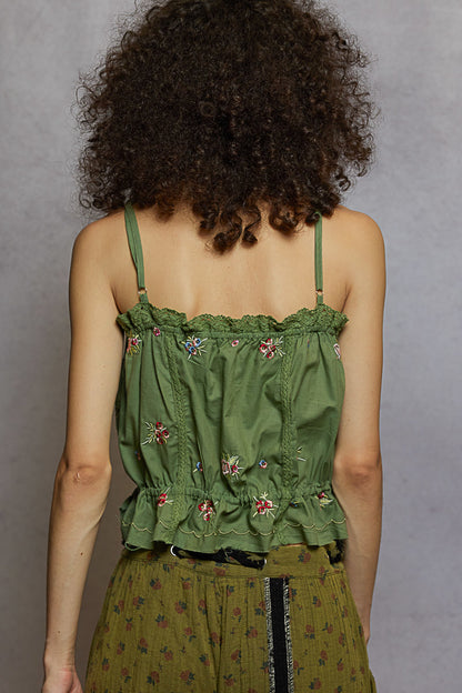 Meadow Bloom Embroidered Tank