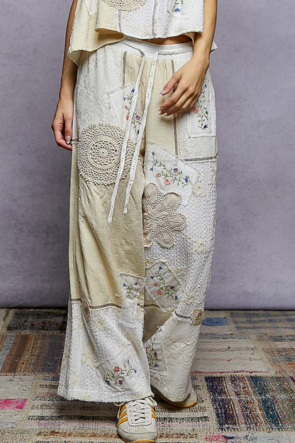Keepsake Neutral Patchwork Pants