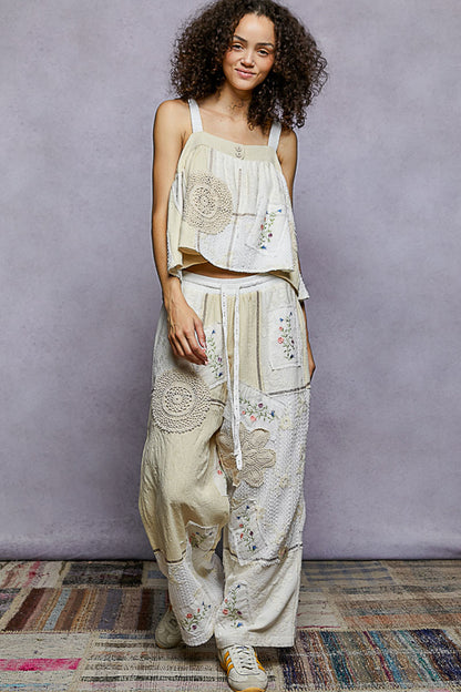 Keepsake Neutral Patchwork Pants