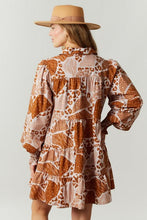 Brown Camo Print Dress