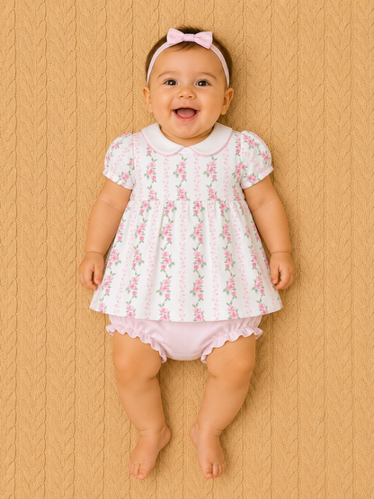 Rose Dress W/Collar