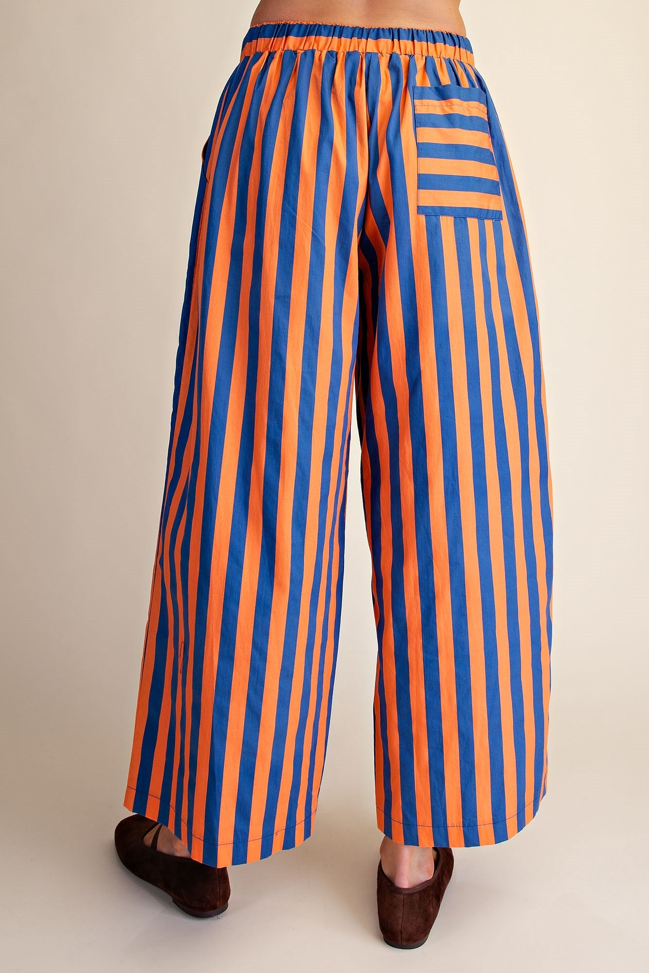 Orange & Blue Saturday Striped Pants