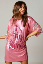 Pink Birthday Queen Satin Dress