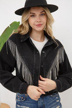 Black Chevron Fringe Jacket