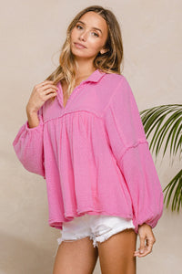 Pink Babydoll Top
