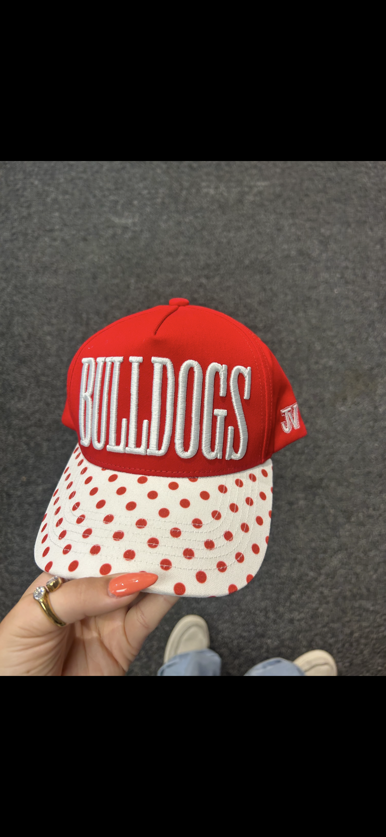 PREORDER Bulldogs Polka Dot Hat (arrives mid October)