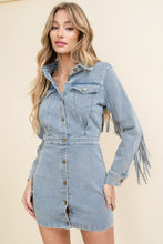 Denim Fringe Dress