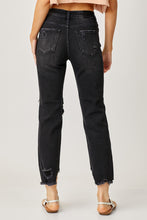 Black Mid Rise Boyfriend Jeans