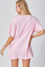 Pink Star T Shirt Dress