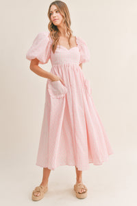 Ready For You Pink Checkered Maxi Dress