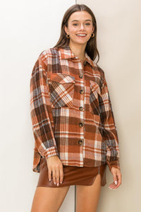 Brown Plaid Shacket
